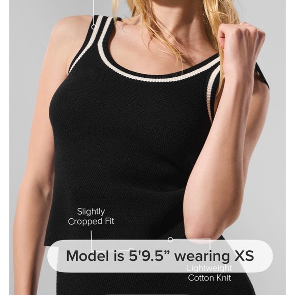 ALO Yoga Black and White Tank Top - Picture 3 of 5